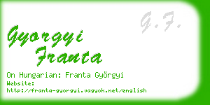 gyorgyi franta business card
